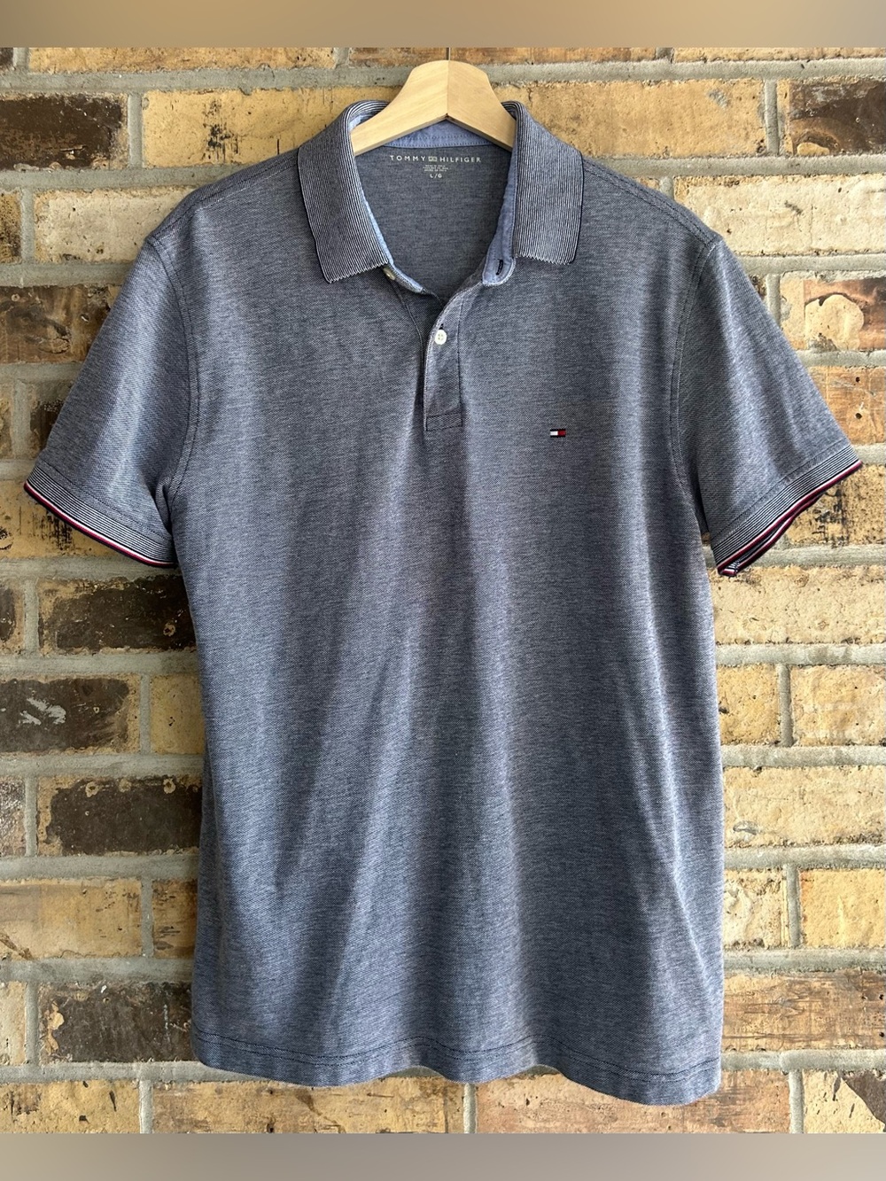 5 for $25🔥Tommy Hilfiger Heather Blue Polo Shirt Large